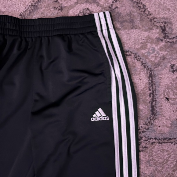 adidas Black Joggers with White Side Stripes - Picture 2 of 2